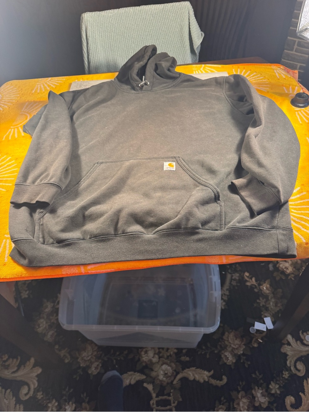 Men’s Carhartt Rain Defender hoodie Grey Size 2XL
